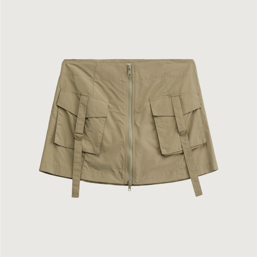 OAK + FORT Olive Utility Skirt